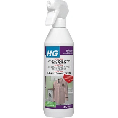 HG Extra silný odstraňovač škvŕn pred praním 500 ml