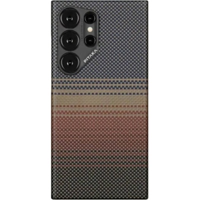 PITAKA MagEZ 4 1500D Aramid Fiber MagSafe Case - кевларен кейс с MagSafe за Samsung Galaxy S24 Ultra (шарен)