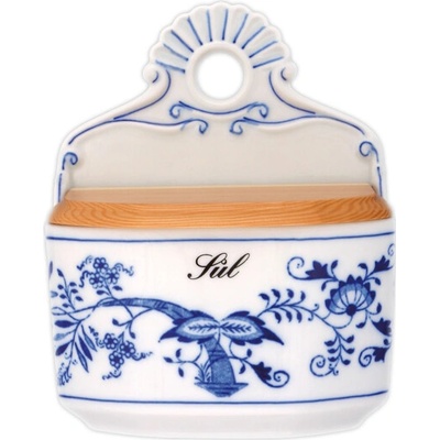Český Porcelán Dubí Cibulák Soľnička závesná s viečkom 0,7 l