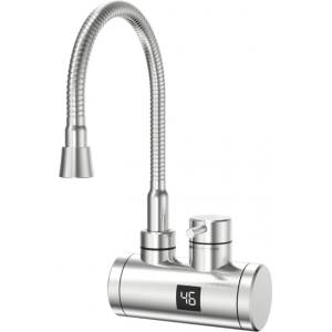 Elite Нагревател за вода elite ehsd-2585, Метал, Въртене на 360, Цифров дисплей, ipx4, Сребрист (ehsd-2585)