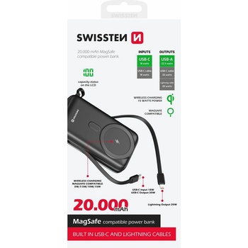 Swissten 20000 mAh 22013934 černá