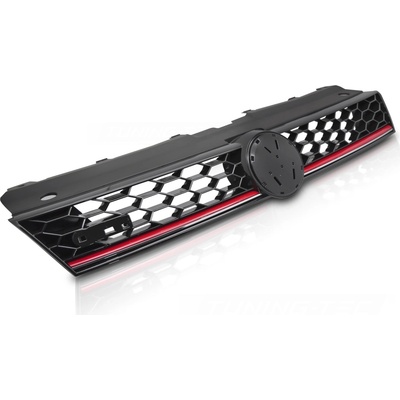 Predná maska VW Polo 6R 09-17 Sport Style Glossy Black Red Line