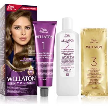 Wella Wellaton Intense перманентната боя за коса с арганово масло цвят 7/2 Matte Medium Blond