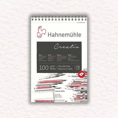 Hahnemühle skicár CREATIV špirálová väzba 100 gsm 100 listov A4