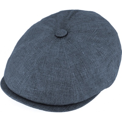 Fiebig Headwear since 1903 Lněná bekovka 8-panel Hatteras modrá