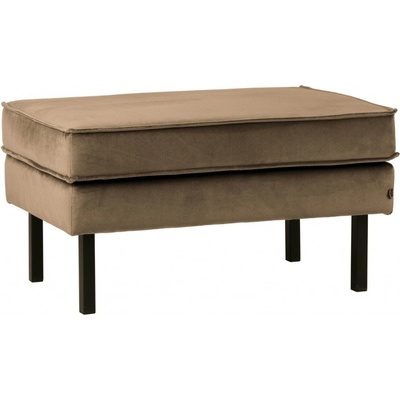 WOOOD Šedá sametová podnožka Raden