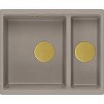 Quadron Композитна вградена мивка Quadron Logan 150 бежово-злато 56x46 см (HCQL5646U4-G1_I) Мивка за вграждане
