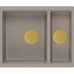 Quadron Композитна вградена мивка Quadron Logan 150 бежово-злато 56x46 см (HCQL5646U4-G1_I) Мивка за вграждане