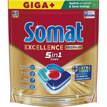 Somat Excellence Premium 5v1 kapsle do myčky 65 ks