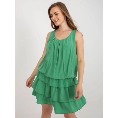 Volánikové mini šaty TW-SK-BI-8139.44 green