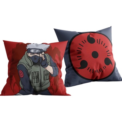 Halantex Obojstranný vankúš Naruto Shippuden Kakashi & Mangekyō Sharingan 40x40