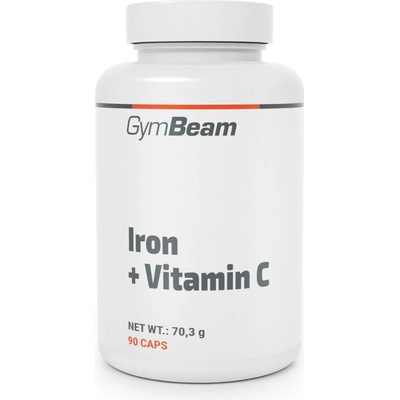 GymBeam Železo + Vitamín C 90 kapsúl