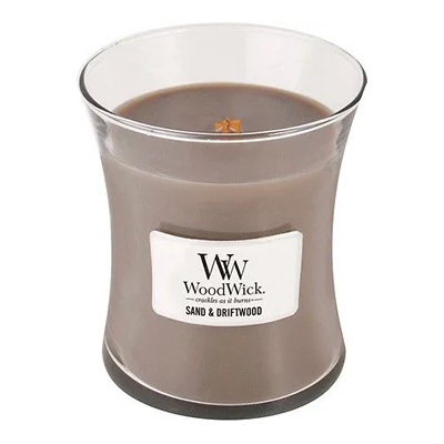 WoodWick Sand & Driftwood ароматна свещ с дървен фитил 275 гр