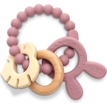 Lorelli Premium СИЛИКОНОВА ГРИЗАЛКА С БУК ЗАЙЧЕ natural deeep pink (10210850002)