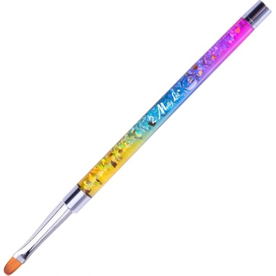 MollyLac Pro Gel Rainbow štetec na gél oválny veľkosť 4 č.2