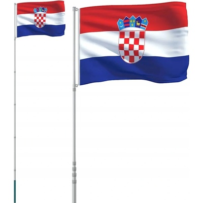 CHORVATSKÁ VLAJKA S HLINÍKOVÝM STOŽÁREM 5,55 M