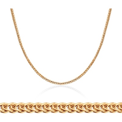 SAVICKI Синджирче Savicki 0.8mm: 585 двуцветно злато, лисича опашка