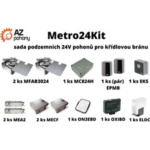 Metro24Kit - sada podzemních 24V pohonů pro křídlovou bránu