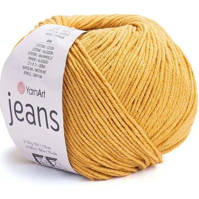 Pletací příze Gina / Jeans 50 g Varianta: 31 (84) hořčicová, Balení: 1 ks 43308/85098/207874