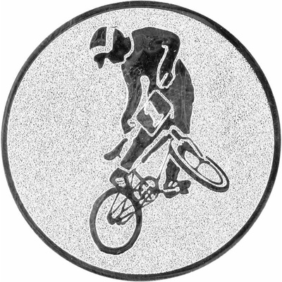 BMX: Hliníkový emblém na trofej Ø25mm strieborná