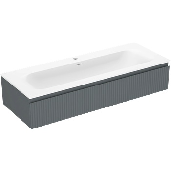 Mexen Rivel шкафче за баня 120 см с мивка Vela, 1 чекмедже, оребрено, графит (91A20-12023-1-BF66-W23M01)