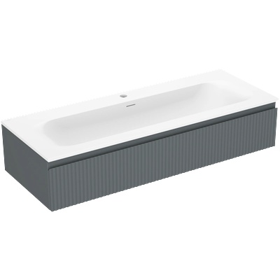 Mexen Rivel шкафче за баня 120 см с мивка Vela, 1 чекмедже, оребрено, графит (91A20-12023-1-BF66-W23M01)