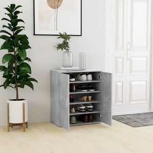 vidaXL Шкафове за обувки 60 x 35 x 70 cm Бетонно сиво 5 чифта обувки (808922)