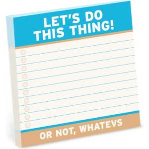 Knock Knock Let's Do This Thing Large Sticky Notes (ISBN: 9781683495567)