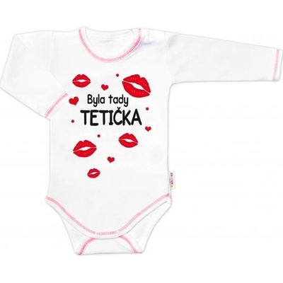 Body dlhý rukáv s vtipným textom Baby Nellys Byla tady tetička