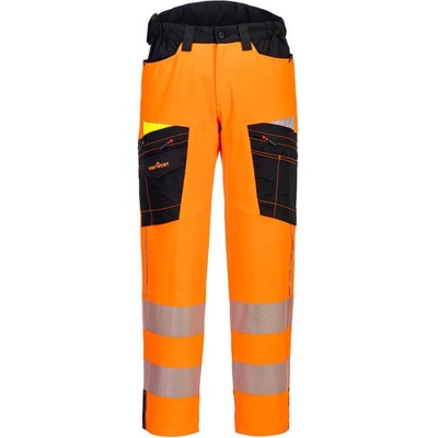 PortWest kalhoty DX4 do pasu servisní Hi-Vis reflexní oranžová/černá