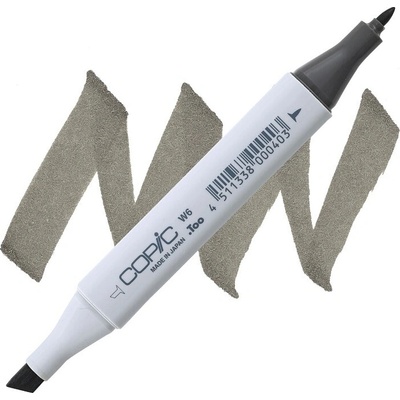 Lihová fixa COPIC Classic oboustranná Fine & Chisel, Warm gray 6 (W6)