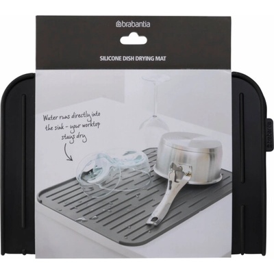 Brabantia SINK SIDE Silikonový odkapávač 43,8x32,5 cm - tmavá šedá