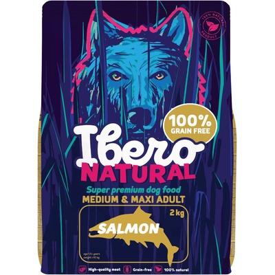 Ibero Grain Free Dog Medium & Maxi Adult Salmon 2 kg
