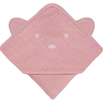 Lionelo Бебешка хавлия с качулка Lionelo - 80 x 80 cm, Pink (5903771709323)