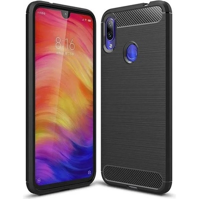 Forcell Противоударен Силиконов Калъф за Xiaomi Redmi 7, Forcell Carbon Case, Черен (5903396007613)