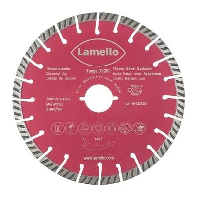 LAMELLO diamantový řezný kotouč o 180 mm pro Tanga DX200, beton, cihly, obklady