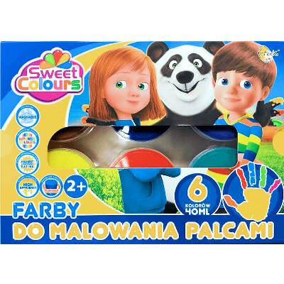 Farby na prstové maľovanie 3Z 6 x 40 ml