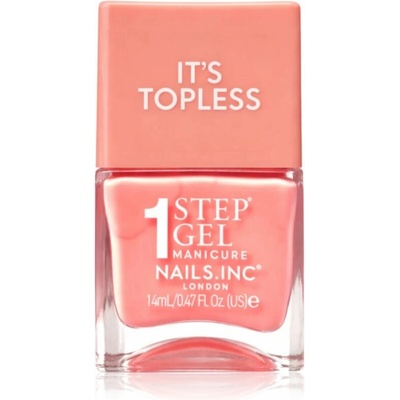 Nails Inc. It’s Topless gélový lak na nechty pre dlhotrvajúci efekt odtieň Paloma Peach Creme 14 ml