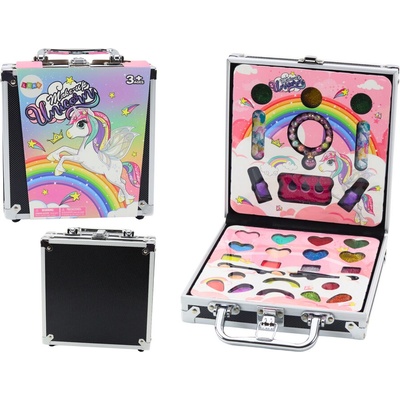 LEAN Toys Beauty Set in a Suitcase Shadows Glitters Lacquers Black