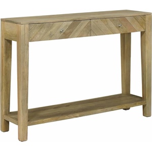 vidaXL Конзолна маса с чекмедже Естествено сиво 110 x 30 x 80 см (42003316)