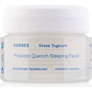 KORRES Greek Yoghurt Probiotic Quench Sleeping Facial подхранващ нощен крем с пробиотик 40ml