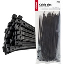 AMiO 02155 Sťahovacie pásky 4,8x200mm - 100 ks