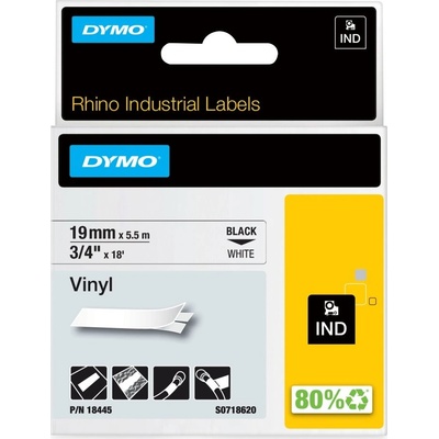RHINO vinylová páska 19 mm x 5,5 m, biela