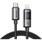 JOYROOM USB-C към Lightning кабел за Apple устройства с Lightning порт - Joyroom S-A16 Pro Prism Series Digital Display USB-C to Lightning Cable PD 30W (черен) (120 см) (S-A16 Pro)