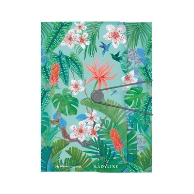Plastový obal s gumičkou Herlitz Ladylike Jungle