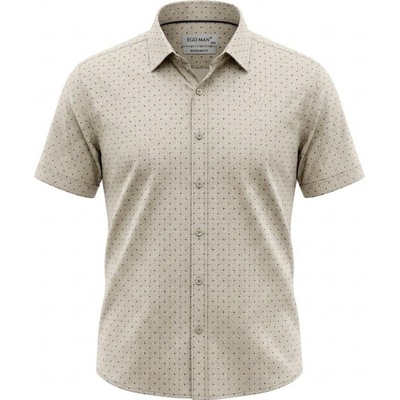 Ego man pánská košile krátký rukáv regular fit RE307-03 béžová