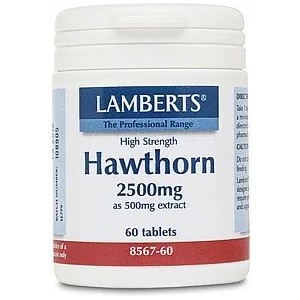 LAMBERTS Хранителна добавка Глог, Lamberts Hawthorn 2500mg 60 tabs