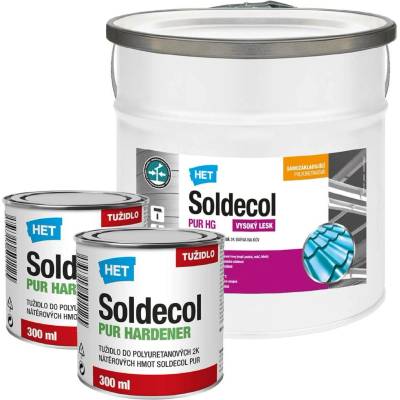 HET Soldecol PUR HG vysoce lesklá polyuretanová barva 2,5L bílá + tužidlo PUR Hardener 0,3L