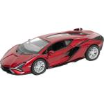 Kinsmart Метална количка Kinsmart - Lamborghini Sián FKP 37, 1: 36, бордо (53129)