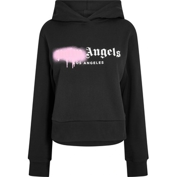 Palm angels Суичър PALM ANGELS Women's Over the Head Cropped Hoodie - Blk/Pink